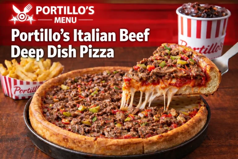 Portillo’s Italian Beef Deep Dish Pizza
